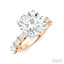 Round Shape Semi-Mount Diamond Engagement Ring