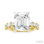 Emerald Shape Semi-Mount Diamond Engagement Ring