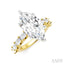 Marquise Shape Semi-Mount Diamond Engagement Ring