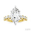 Marquise Shape Semi-Mount Diamond Engagement Ring