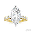 Marquise Shape Semi-Mount Diamond Engagement Ring