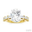 Oval Shape Semi-Mount Diamond Engagement Ring