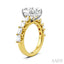 Oval Shape Semi-Mount Diamond Engagement Ring