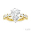 Pear Shape Semi-Mount Diamond Engagement Ring