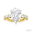 Pear Shape Semi-Mount Diamond Engagement Ring