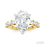 Pear Shape Semi-Mount Diamond Engagement Ring