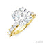 Round Shape Semi-Mount Diamond Engagement Ring