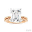 Emerald Shape Semi-Mount Diamond Engagement Ring
