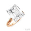 Emerald Shape Semi-Mount Diamond Engagement Ring