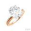 Oval Shape Semi-Mount Diamond Engagement Ring