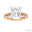 Princess Shape Semi-Mount Diamond Engagement Ring
