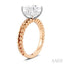 Princess Shape Semi-Mount Diamond Engagement Ring