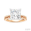 Princess Shape Semi-Mount Diamond Engagement Ring