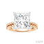 Princess Shape Semi-Mount Diamond Engagement Ring