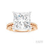 Princess Shape Semi-Mount Diamond Engagement Ring