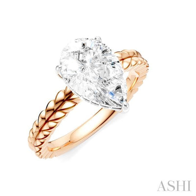 Pear Shape Semi-Mount Diamond Engagement Ring