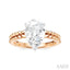 Pear Shape Semi-Mount Diamond Engagement Ring