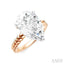 Pear Shape Semi-Mount Diamond Engagement Ring