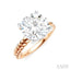 Round Shape Semi-Mount Diamond Engagement Ring