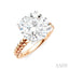 Round Shape Semi-Mount Diamond Engagement Ring