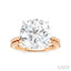 Round Shape Semi-Mount Diamond Engagement Ring