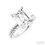 Emerald Shape Semi-Mount Diamond Engagement Ring