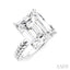Emerald Shape Semi-Mount Diamond Engagement Ring