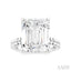 Emerald Shape Semi-Mount Diamond Engagement Ring