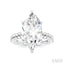 Marquise Shape Semi-Mount Diamond Engagement Ring