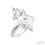 Marquise Shape Semi-Mount Diamond Engagement Ring