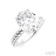 Oval Shape Semi-Mount Diamond Engagement Ring