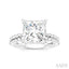 Princess Shape Semi-Mount Diamond Engagement Ring