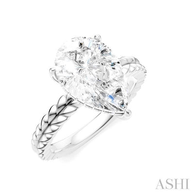 Pear Shape Semi-Mount Diamond Engagement Ring