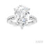 Pear Shape Semi-Mount Diamond Engagement Ring