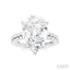 Pear Shape Semi-Mount Diamond Engagement Ring