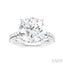 Round Shape Semi-Mount Diamond Engagement Ring