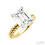 Emerald Shape Semi-Mount Diamond Engagement Ring