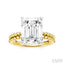 Emerald Shape Semi-Mount Diamond Engagement Ring