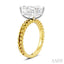 Emerald Shape Semi-Mount Diamond Engagement Ring