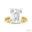 Emerald Shape Semi-Mount Diamond Engagement Ring