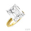 Emerald Shape Semi-Mount Diamond Engagement Ring
