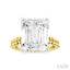 Emerald Shape Semi-Mount Diamond Engagement Ring