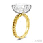 Emerald Shape Semi-Mount Diamond Engagement Ring