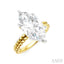 Marquise Shape Semi-Mount Diamond Engagement Ring