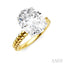 Oval Shape Semi-Mount Diamond Engagement Ring
