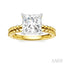 Princess Shape Semi-Mount Diamond Engagement Ring