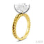 Princess Shape Semi-Mount Diamond Engagement Ring