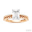 Emerald Shape Semi-Mount Diamond Engagement Ring