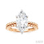Marquise Shape Semi-Mount Diamond Engagement Ring