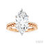 Marquise Shape Semi-Mount Diamond Engagement Ring
